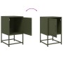 Mesitas de noche 2 unidades acero verde oliva 36x39x60,5 cm by , Nightstands - Ref: Foro24-846455, Price: 82,34 €, Discount: %
