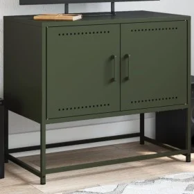 Fernsehmöbel aus olivgrünem Stahl 68,5x39x60,5 cm von , TV-Möbel - Ref: Foro24-846474, Preis: 67,64 €, Rabatt: %