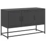 Schwarzer TV-Schrank aus Stahl, 100,5x39x60,5 cm. von , TV-Möbel - Ref: Foro24-846476, Preis: 72,95 €, Rabatt: %