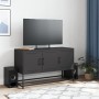 Schwarzer TV-Schrank aus Stahl, 100,5x39x60,5 cm. von , TV-Möbel - Ref: Foro24-846476, Preis: 101,63 €, Rabatt: %