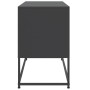 Schwarzer TV-Schrank aus Stahl, 100,5x39x60,5 cm. von , TV-Möbel - Ref: Foro24-846476, Preis: 101,63 €, Rabatt: %