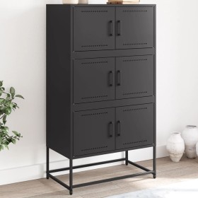 Schwarzer Stahlschrank 68,5x38,5x123,5 cm von , Sideboards - Ref: Foro24-846488, Preis: 144,82 €, Rabatt: %