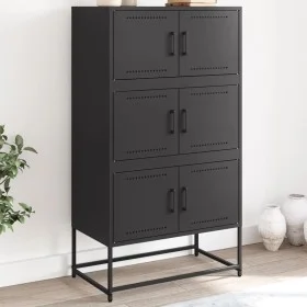 Schwarzer Stahlschrank 68,5x38,5x123,5 cm von , Sideboards - Ref: Foro24-846488, Preis: 142,95 €, Rabatt: %