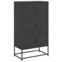 Aparador de acero negro 68,5x38,5x123,5 cm de , Aparadores - Ref: Foro24-846488, Precio: 144,74 €, Descuento: %