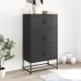 Aparador de acero negro 68,5x38,5x123,5 cm de , Aparadores - Ref: Foro24-846488, Precio: 142,94 €, Descuento: %