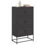 Aparador de acero negro 68,5x38,5x123,5 cm de , Aparadores - Ref: Foro24-846488, Precio: 144,74 €, Descuento: %