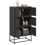 Aparador de acero negro 68,5x38,5x123,5 cm de , Aparadores - Ref: Foro24-846488, Precio: 142,94 €, Descuento: %