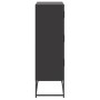 Aparador de acero negro 68,5x38,5x123,5 cm de , Aparadores - Ref: Foro24-846488, Precio: 144,74 €, Descuento: %