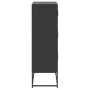 Aparador de acero negro 68,5x38,5x123,5 cm de , Aparadores - Ref: Foro24-846488, Precio: 142,94 €, Descuento: %