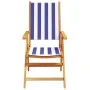 Sillas jardín reclinables 8 uds madera maciza tela azul blanco de , Sillas de jardín - Ref: Foro24-3214555, Precio: 570,02 €,...