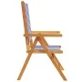 Sillas jardín reclinables 8 uds madera maciza tela azul blanco de , Sillas de jardín - Ref: Foro24-3214555, Precio: 570,02 €,...