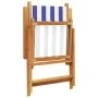 8 verstellbare Gartenstühle aus Massivholz mit blau-weißem Stoff. von , Gartenstühle - Ref: Foro24-3214555, Preis: 570,02 €, ...