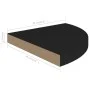 Black MDF corner floating shelf 35x35x3.8 cm by vidaXL, Shelves and shelves - Ref: Foro24-323919, Price: 27,90 €, Discount: %