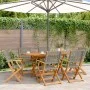 Faltbare Gartenstühle, 6 Stück Massivholz und graues PE-Rattan von , Gartenstühle - Ref: Foro24-3214560, Preis: 381,62 €, Rab...