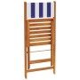 Faltbare Gartenstühle, 6 Stück, Massivholz, blau-weißer Stoff. von , Gartenstühle - Ref: Foro24-3214626, Preis: 238,89 €, Rab...
