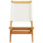Sillas jardín plegables 8 uds tela madera maciza y tela crema by , Garden chairs - Ref: Foro24-3214639, Price: 453,94 €, Disc...