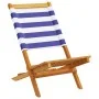 Faltbare Gartenstühle, 6 Stück, Massivholz, blau-weißer Stoff. von , Gartenstühle - Ref: Foro24-3214653, Preis: 314,08 €, Rab...