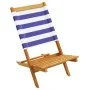 Faltbare Gartenstühle, 6 Stück, Massivholz, blau-weißer Stoff. von , Gartenstühle - Ref: Foro24-3214653, Preis: 314,08 €, Rab...