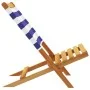 Faltbare Gartenstühle, 6 Stück, Massivholz, blau-weißer Stoff. von , Gartenstühle - Ref: Foro24-3214653, Preis: 314,08 €, Rab...