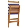 Faltbare Gartenstühle, 6 Stück, Massivholz, blau-weißer Stoff. von , Gartenstühle - Ref: Foro24-3214653, Preis: 314,08 €, Rab...