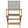 Set de comedor de jardín 5 piezas ratán PE madera maciza gris by , Garden sets - Ref: Foro24-3281815, Price: 374,02 €, Discou...