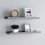 Regal für Bilderrahmen 2 Stück MDF grau 60x9x3 cm von vidaXL, Regale und Regale - Ref: Foro24-323935, Preis: 20,13 €, Rabatt: %