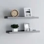 Shelf for photo frames 2 units MDF gray 60x9x3 cm by vidaXL, Shelves and shelves - Ref: Foro24-323935, Price: 19,78 €, Discou...