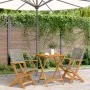 Juego de bistro de 3 piezas ratán PE y madera maciza gris von , Gartensets - Ref: Foro24-3281803, Preis: 187,61 €, Rabatt: %