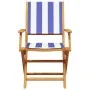 Juego de bistro de 3 piezas tela y madera maciza azul y blanco by , Garden sets - Ref: Foro24-3281801, Price: 147,67 €, Disco...