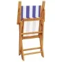 Juego de bistro de 3 piezas tela y madera maciza azul y blanco by , Garden sets - Ref: Foro24-3281801, Price: 147,67 €, Disco...