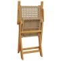 3-teiliges Bistro-Set aus PE-Rattan und massivem Holz in Beige von , Gartensets - Ref: Foro24-3281876, Preis: 197,04 €, Rabat...