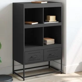 Schwarzer Stahlschrank 68x39x111,5 cm von , Sideboards - Ref: Foro24-846602, Preis: 92,65 €, Rabatt: %