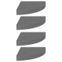 Estante flotante de pared 4 uds MDF gris brillo 25x25x3,8 cm