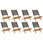8 verstellbare Gartenstühle aus massivem Akazienholz in Schwarz von , Gartenstühle - Ref: Foro24-3214630, Preis: 424,95 €, Ra...