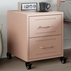 Nachttisch aus rosa Stahl 36x39x43,5 cm von , Nachttische - Ref: Foro24-846628, Preis: 54,60 €, Rabatt: %