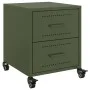 Mesitas de noche 2 unidades acero verde oliva 36x39x43,5 cm de , Mesitas de noche - Ref: Foro24-846635, Precio: 98,59 €, Desc...