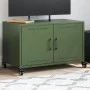 Mueble de TV de acero verde oliva 68x39x43,5 cm by , TV Furniture - Ref: Foro24-846642, Price: 75,42 €, Discount: %