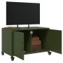 Mueble de TV de acero verde oliva 68x39x43,5 cm by , TV Furniture - Ref: Foro24-846642, Price: 75,42 €, Discount: %