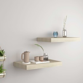 Schwebende Wandregale 2 Stück MDF-Eiche 40x23x3,8 cm von vidaXL, Regale und Regale - Ref: Foro24-323869, Preis: 27,98 €, Raba...