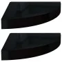 Estantes flotantes esquina 2 uds MDF negro brillo 25x25x3,8 cm de vidaXL, Estantes y estanterías - Ref: Foro24-323890, Precio...