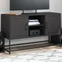 Mueble para TV de acero negro 100,5x39x60,5 cm by , TV Furniture - Ref: Foro24-846512, Price: 92,96 €, Discount: %
