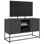 Mueble para TV de acero negro 100,5x39x60,5 cm by , TV Furniture - Ref: Foro24-846512, Price: 92,96 €, Discount: %