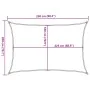 Rechteckiges HDPE-Sonnensegel in Hellgrau, 160 g/m², 2x2,5 m. von , Sonnenschirme - Ref: Foro24-4001973, Preis: 21,85 €, Raba...
