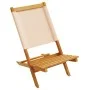 Sillas de jardín plegables 4 uds madera maciza y tela beige de , Sillas de jardín - Ref: Foro24-3214647, Precio: 309,55 €, De...
