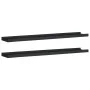 Shelf for photo frames 2 pcs black MDF 80x9x3 cm by vidaXL, Shelves and shelves - Ref: Foro24-323933, Price: 24,24 €, Discoun...