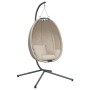 Hängender Eierstuhl mit Stoff- und Stahlunterstützung in Beige. von , Gartenwippen - Ref: Foro24-4007401, Preis: 201,42 €, Ra...