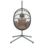 Hängender Eierstuhl mit Stoff- und Stahltaupegestell. von , Gartenwippen - Ref: Foro24-4007403, Preis: 210,55 €, Rabatt: %