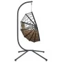 Hängender Eierstuhl mit Stoff- und Stahltaupegestell. von , Gartenwippen - Ref: Foro24-4007403, Preis: 210,55 €, Rabatt: %