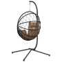 Hängender Eierstuhl mit Stoff- und Stahltaupegestell. von , Gartenwippen - Ref: Foro24-4007403, Preis: 214,96 €, Rabatt: %