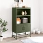 Aparador de acero verde oliva 68,5x38,5x123,5 cm de , Aparadores - Ref: Foro24-846504, Precio: 129,93 €, Descuento: %